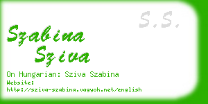 szabina sziva business card